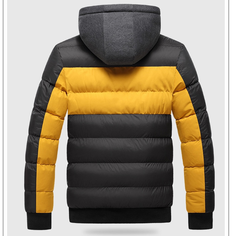 Muške parke, zima 2022., potpuno nove ležerne, tople, debele jakne otporne na vjetar Patchwork parka, muška jesenska samostojeća ovratnica, modni kaput s kapuljačom