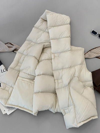 2022. gada jauns rudens ziemas kapuci 90% baltas pīles dūnu veste sieviešu lielizmēra biezas, vienkāršas, ikdienišķas formas veste