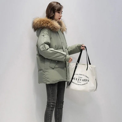 Ženska zimska široka jakna 2022. Novi korejski pamučni parka kaput s kapuljačom otporan na vjetar Ženski deblji topli kaput s pamučnom postavom S-3XL