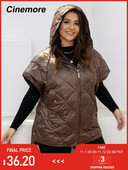 Cinemore 2022 Ženski zimski kaputi bez rukava Tanka pamučna pelerina Punja jakna Kaput s prslukom Topla gornja odjeća koja se može odvojiti s obje strane 182199