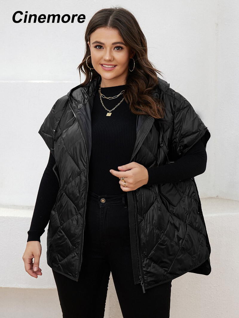 Cinemore 2022 Ženski zimski kaputi bez rukava Tanka pamučna pelerina Punja jakna Kaput s prslukom Topla gornja odjeća koja se može odvojiti s obje strane 182199