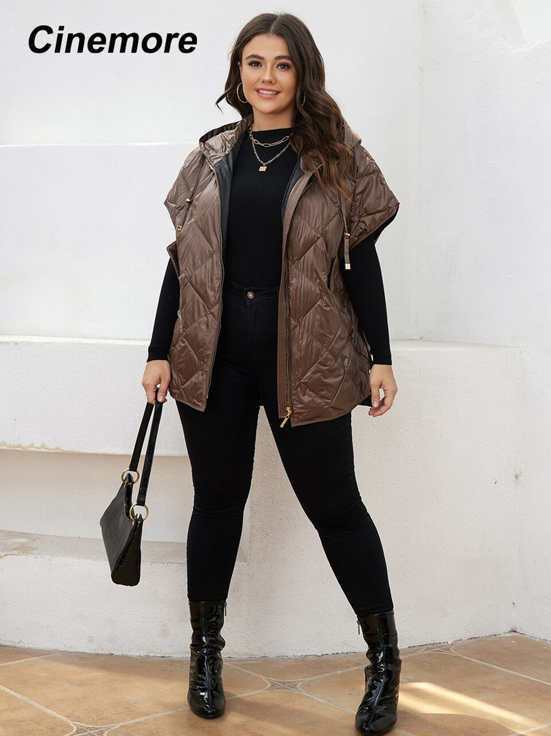 Cinemore 2022 Ženski zimski kaputi bez rukava Tanka pamučna pelerina Punja jakna Kaput s prslukom Topla gornja odjeća koja se može odvojiti s obje strane 182199