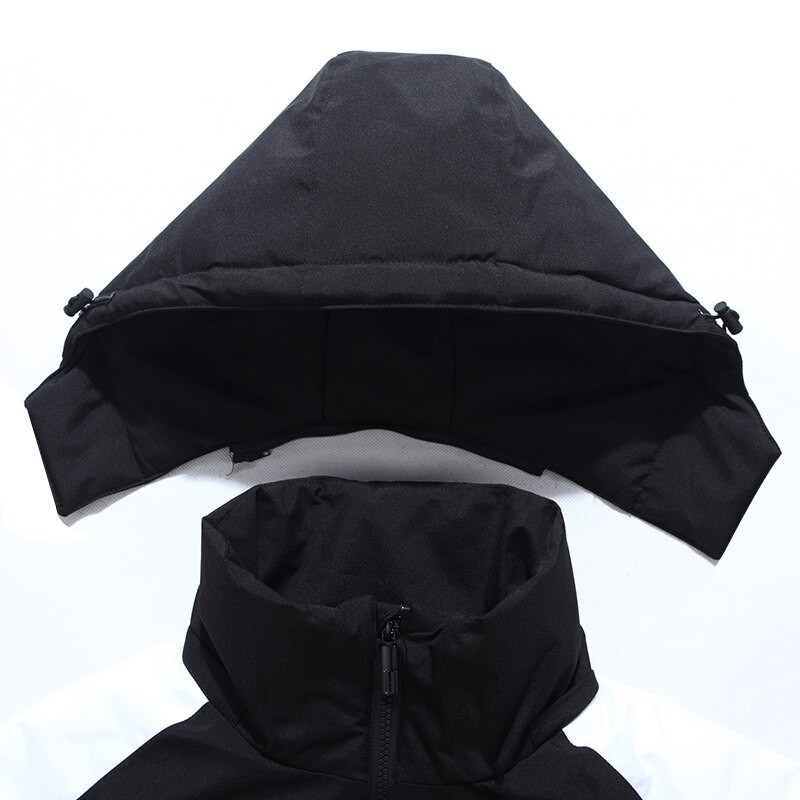 2022. gada ziemas vīriešu dūnu jakas Ikdienas vīriešu jakas ar kapuci, vējjakas, āra balta pīļu dūnu jaka Vīriešu noņemama cepure, virsjaka