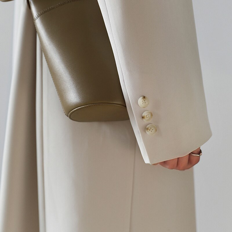Žene Trench Temperament Femme Dizajnirana urezana dugačka vanjska odjeća Nepravilan minimalizam Harajuku Japanski krojeni Vintage Ins Mujer