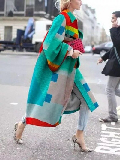 Trenčmēteļi Sieviešu vējjakas mētelis 2021. gada rudens ziema, jauns trompetes mēteļa apdruka ar garām piedurknēm, brīva ikdienas vējjaka