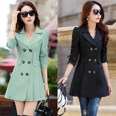 Pavasara rudens jauns vējjakas mētelis sieviešu modes plāni garie mēteļi sieviešu ikdienas melni mēteļi ar augstu jostasvietu a307