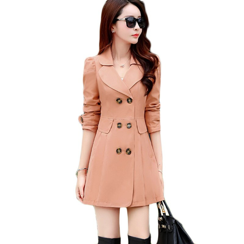 Pavasara rudens jauns vējjakas mētelis sieviešu modes plāni garie mēteļi sieviešu ikdienas melni mēteļi ar augstu jostasvietu a307