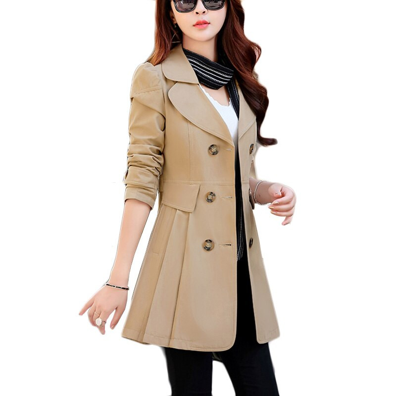 Pavasara rudens jauns vējjakas mētelis sieviešu modes plāni garie mēteļi sieviešu ikdienas melni mēteļi ar augstu jostasvietu a307