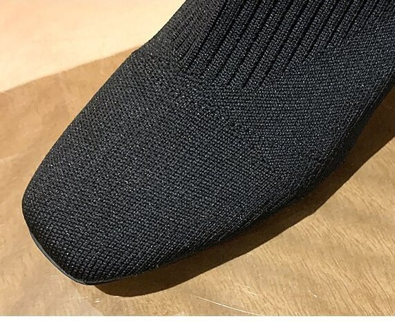 Stretch sokisaapad Naistele Kingad Kandiline konts Kollane Kudumiskingad Elastsed puuvillased saapad Naiste jalatsid