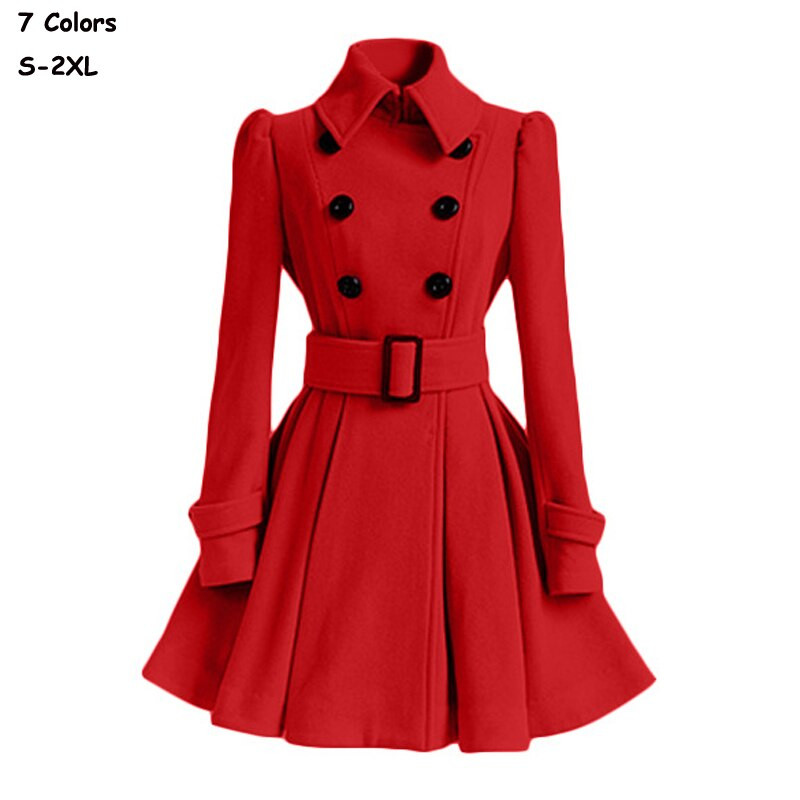 Modni ženski jesenski zimski kaputi za 2020. Dugi uski kaputi sa suknjom Kaputi s remenom Ležerna gornja odjeća s dvostrukim kopčanjem Ženske majice