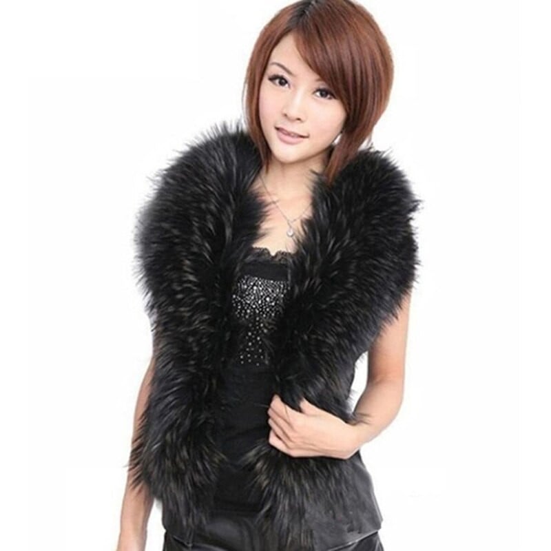 Prsluk s kragnom od umjetnog krzna lisice Ženski kožni kaput s prslukom od umjetnog krzna 2021. Ležerna zimska jakna bez rukava bez rukava Ženski kaput