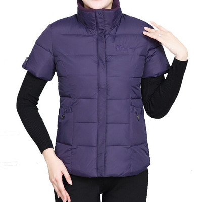 Zīmoli Kokvilnas Sieviešu Veste Ziemas Īss Virsdrēbes Veste Cieta Bieza Saglabā siltumu Puspiedurknes Jakas Maskēšanās veste Liela izmēra