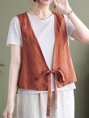 Modni elegantni prsluci za žene Ženski gornji dijelovi od lana Ljetni tanki široki prsluk 2022. Kardigan Jakna bez rukava Prsluk Ženski prsluk