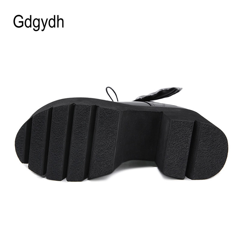 Gdgydh Nove modne gležnjače s anđeoskim krilima na visoke pete Lakirane ženske čizme s platformom Punk gotički seksi model cipela Prefekt