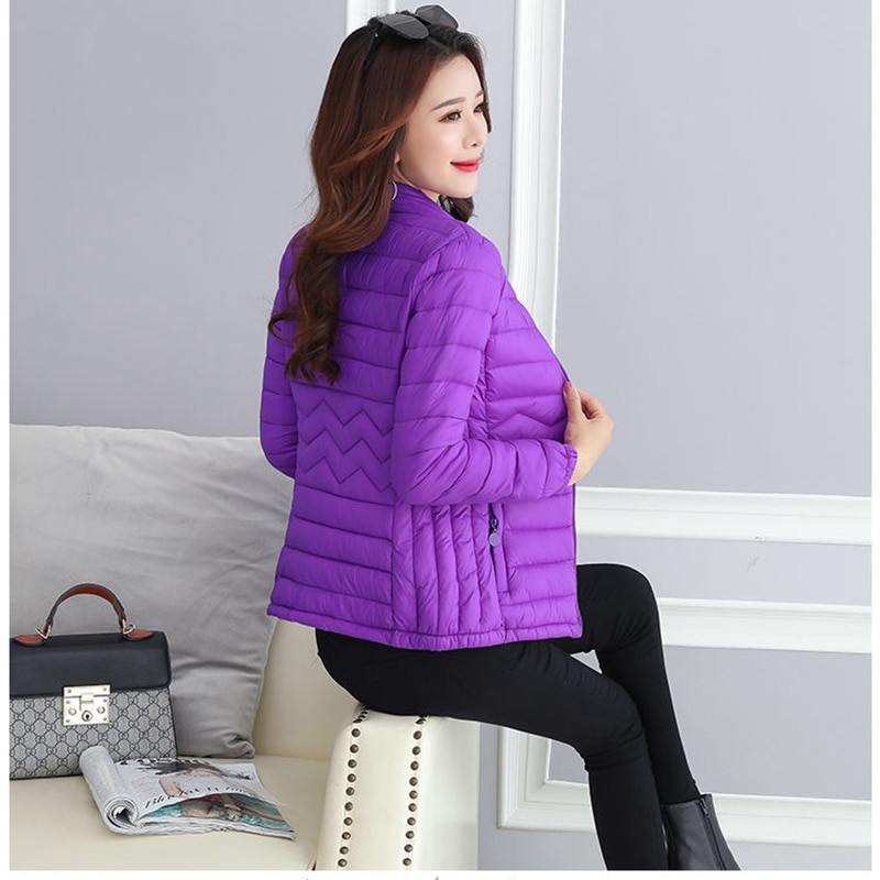 Zimske mamine ležerne prevelike 5xl ultra lagane pamučne kratke jakne Ženske tanke tople bombaške korejske klasične gornje odjeće Novo