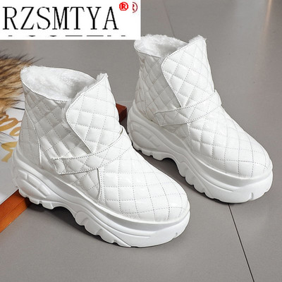 RZSMTYA Platforminiai sportbačiai Žieminiai Šilti Batai Moteriški Sniego batai 2021 Nauji Moteriški Priežastiniai Batai Balti Batai Sneakers