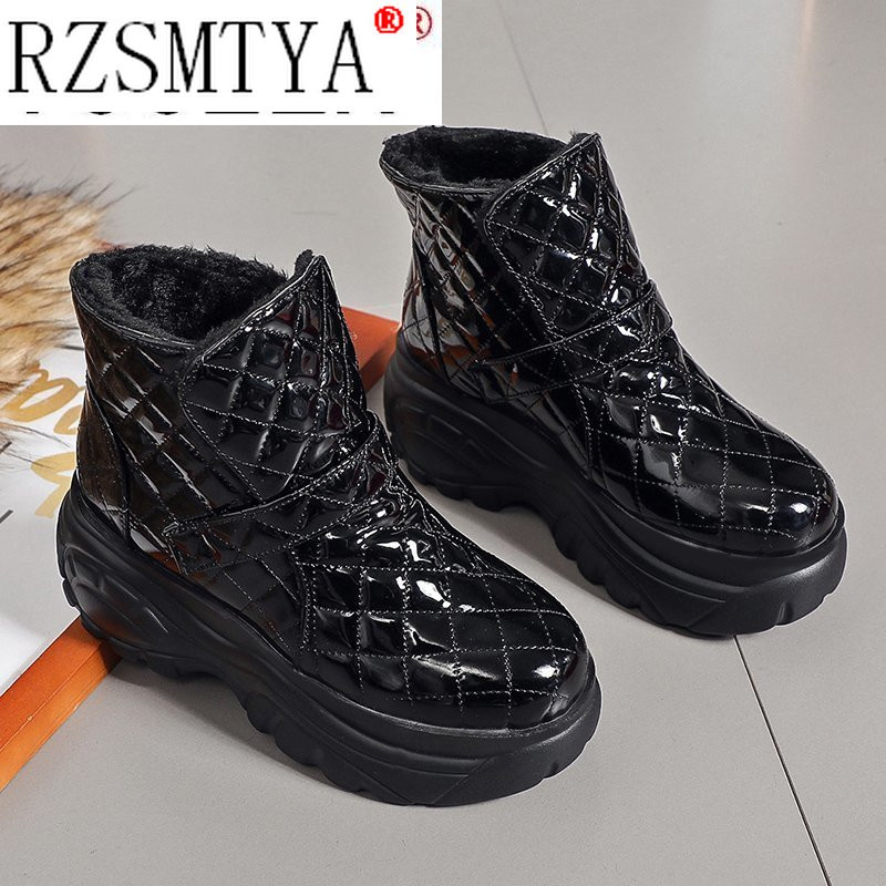 RZSMTYA Tenisice s platformom Zimske tople cipele Ženske čizme za snijeg 2021. Nove ženske cipele za sve prilike Bijele gležnjače Tenisice