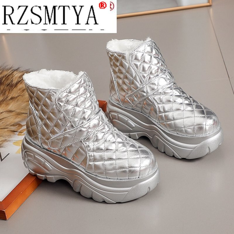 RZSMTYA Tenisice s platformom Zimske tople cipele Ženske čizme za snijeg 2021. Nove ženske cipele za sve prilike Bijele gležnjače Tenisice