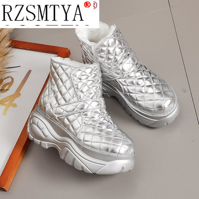 RZSMTYA Tenisice s platformom Zimske tople cipele Ženske čizme za snijeg 2021. Nove ženske cipele za sve prilike Bijele gležnjače Tenisice