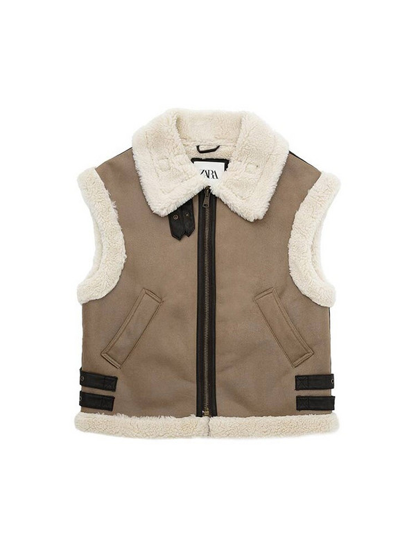 2022. gada rudens ziemas Sieviešu vilnas veste Sieviešu modes, bieza atloka veste bez piedurknēm Mēteļi Sieviešu siltie virsdrēbes jakas augšdaļa