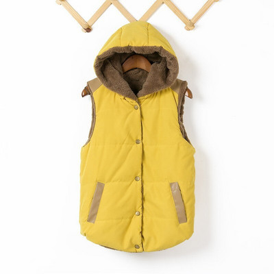 2021. gada jauns rudens ziemas sieviešu veste ar kapuci, kažokādas kažokādas veste bieza, silta kokvilnas veste Modes virsdrēbes ar vienrindu lielizmēra mēteļi