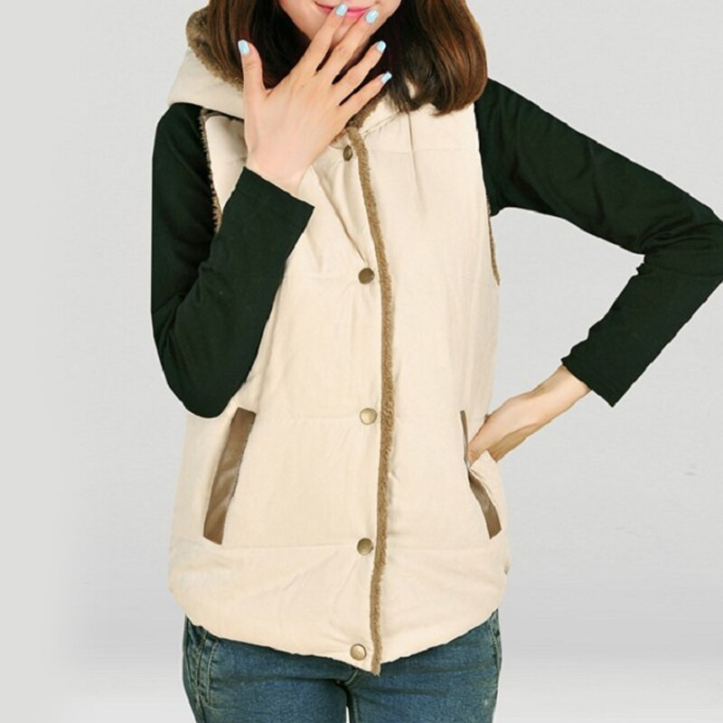 2021. gada jauns rudens ziemas sieviešu veste ar kapuci, kažokādas kažokādas veste bieza, silta kokvilnas veste Modes virsdrēbes ar vienrindu lielizmēra mēteļi