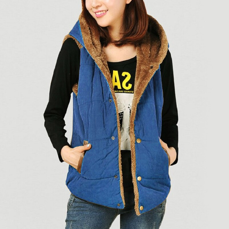 2021. gada jauns rudens ziemas sieviešu veste ar kapuci, kažokādas kažokādas veste bieza, silta kokvilnas veste Modes virsdrēbes ar vienrindu lielizmēra mēteļi