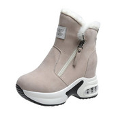 Γυναικείες μπότες Ζεστά βελούδινα χειμωνιάτικα παπούτσια για γυναίκες Ψηλοτάκουνες μπότες Γυναικείες μπότες Γυναικείες μπότες χιονιού Χειμερινά παπούτσια για αύξηση ύψους