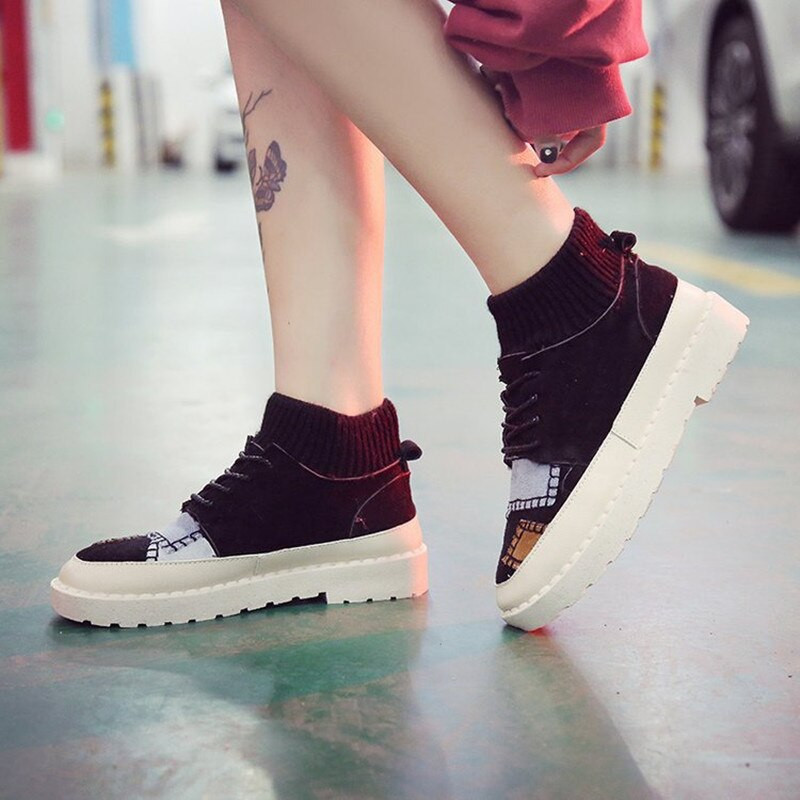 Xiaying Smile Ins Hot Style Ženske gležnjače Zimske Web Čarape za slavne Cipele Trendseterska potreba Ženska modna ležerna obuća