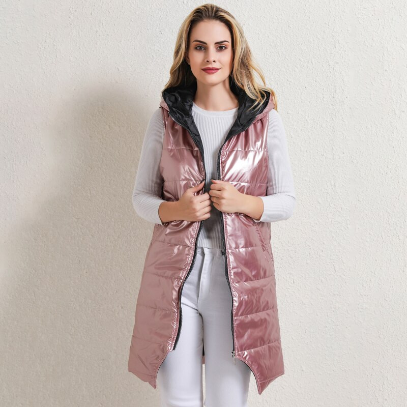 Sieviešu bezpiedurknēm vieglas vestes, tīras krāsas, plānas jakas, meitenei, viegla, vēja necaurlaidīga, silta veste ar rāvējslēdzēju