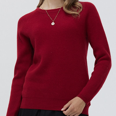 LINY XIN Džemper od kašmira od 100% merino vune Ženski jesenski pulover s okruglim izrezom i punim rukavima Ženska zimska odjeća Pullover Modni pulover