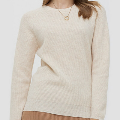 LINY XIN Džemper od kašmira od 100% merino vune Ženski jesenski pulover s okruglim izrezom i punim rukavima Ženska zimska odjeća Pullover Modni pulover