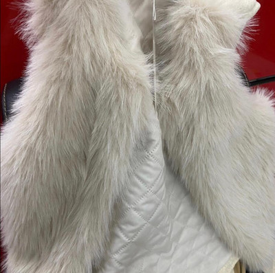 Sieviešu mākslīgās ūdeļu kažokādas vestes rudens ziemas imitācijas lapsas mati, vilnas tvertnes, pūkaini, plāni, īsi bezpiedurkņu mēteļi, 2022. gada topi