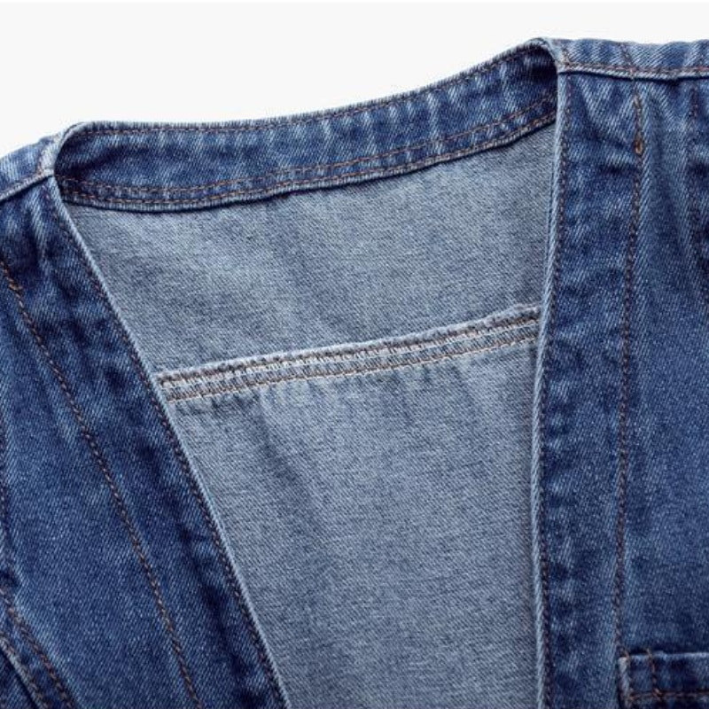 Naiste Denimvest Uus kevadine sügisjope Vintage teksad Vest Lühikesed jakid Naiste vabaaja varrukateta vestid Kauboi mantel