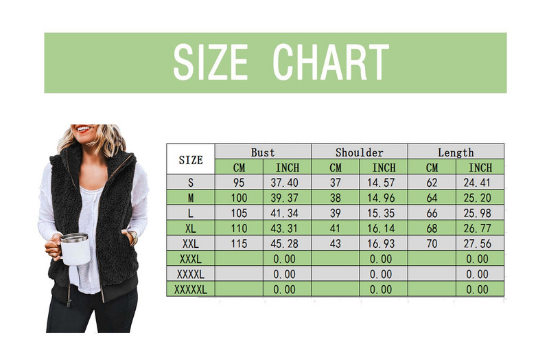 Γυναικεία γιλέκα Sherpa Fleece Φθινόπωρο Χειμώνας Ζεστό γούνινο παλτό από ψεύτικη γούνα με τσέπες με φερμουάρ Αμάνικο τεχνητό μάλλινο γιλέκο