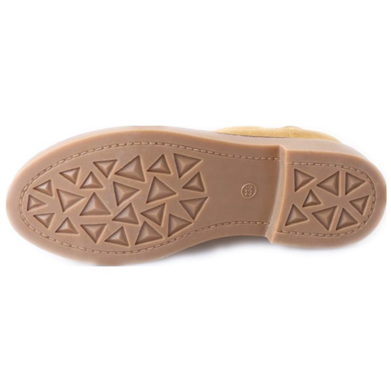 Xiaying Smile Ženske čizme proljeće i jesen ženske cipele modne ženske kožne čizme s četvrtastom petom Cipele na vezanje od nubuka s okruglim vrhom