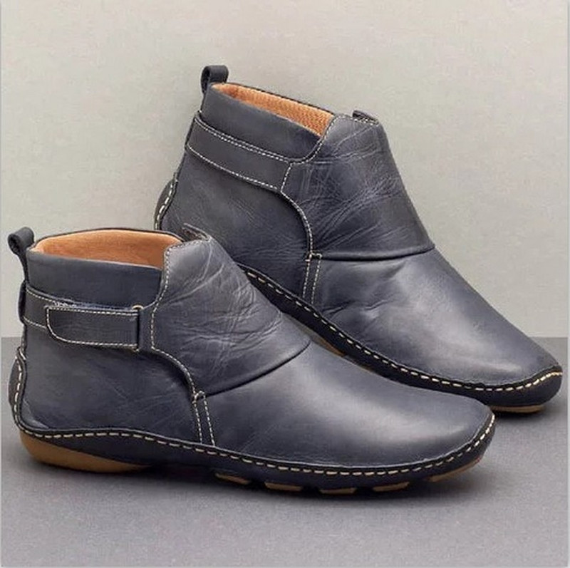 Sieviešu zābaki 2022. gada rudens puszābaki ikdienas sieviešu zābaki, plakani zābaki sievietēm liela izmēra īsi zābaki sieviešu apavi Botas De Mujer