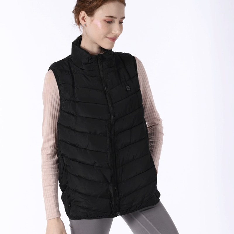 Naiste USB-infrapuna 13 soojendusala Vest jope Talvine elektriline soojendusega vest vest spordiks Matkamiseks Suuremõõtmeline