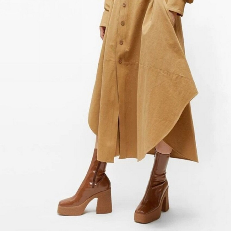 Zīmolu modes sieviešu zābaki Seksīgi puszābaki sievietēm augstpapēžu kurpes Sieviešu rudens ziemas zābaki Sieviešu augstpapēžu zābaki