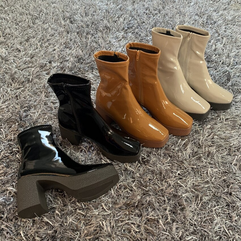 Zīmolu modes sieviešu zābaki Seksīgi puszābaki sievietēm augstpapēžu kurpes Sieviešu rudens ziemas zābaki Sieviešu augstpapēžu zābaki