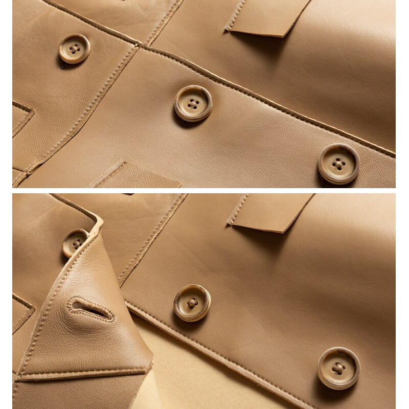 Augstākās klases īstas ādas jaka bez piedurknēm sievietēm, šaurs uzvalks apkakles kabatas Aiguillette veste Mujer eleganta veste