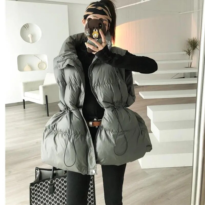 Pamučni prsluk s uzicom Ženski proljeće zima 2022. Nova lagana punjačka jakna dodana punjačka jakna Ženska