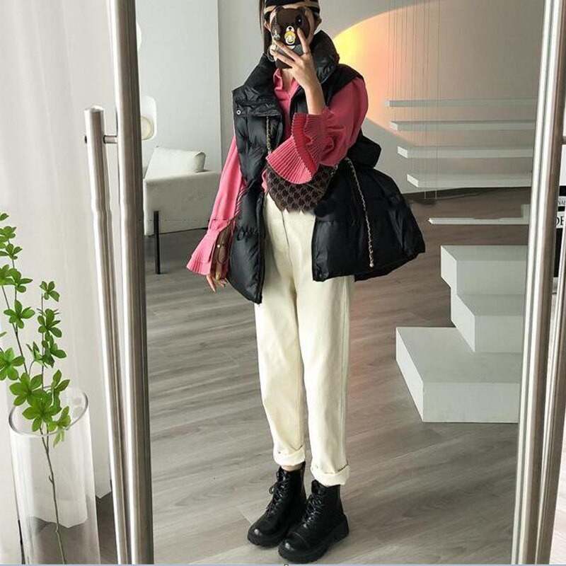 Pamučni prsluk s uzicom Ženski proljeće zima 2022. Nova lagana punjačka jakna dodana punjačka jakna Ženska