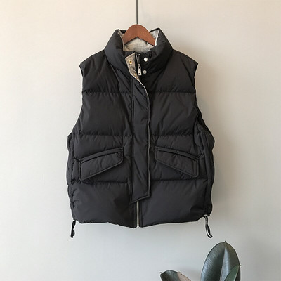 Zimska jakna 2022. Nova uska prugasta okomita kragna Čipkani podebljani pamučni prsluk Ženski prsluk Kaput 3059.