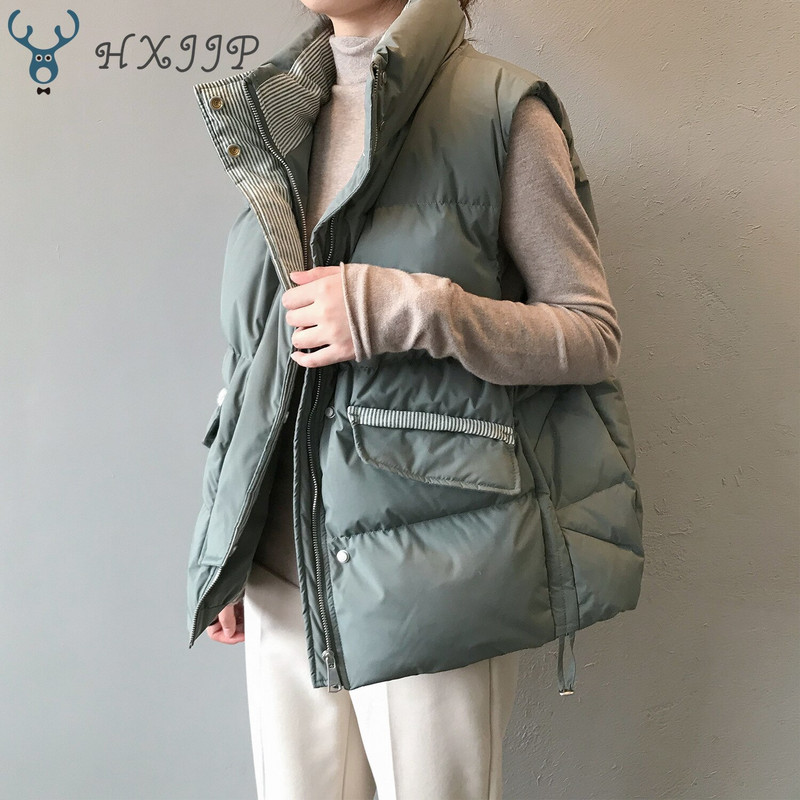 Zimska jakna 2022. Nova uska prugasta okomita kragna Čipkani podebljani pamučni prsluk Ženski prsluk Kaput 3059.