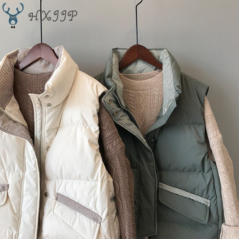 Zimska jakna 2022. Nova uska prugasta okomita kragna Čipkani podebljani pamučni prsluk Ženski prsluk Kaput 3059.