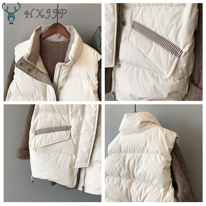 Zimska jakna 2022. Nova uska prugasta okomita kragna Čipkani podebljani pamučni prsluk Ženski prsluk Kaput 3059.