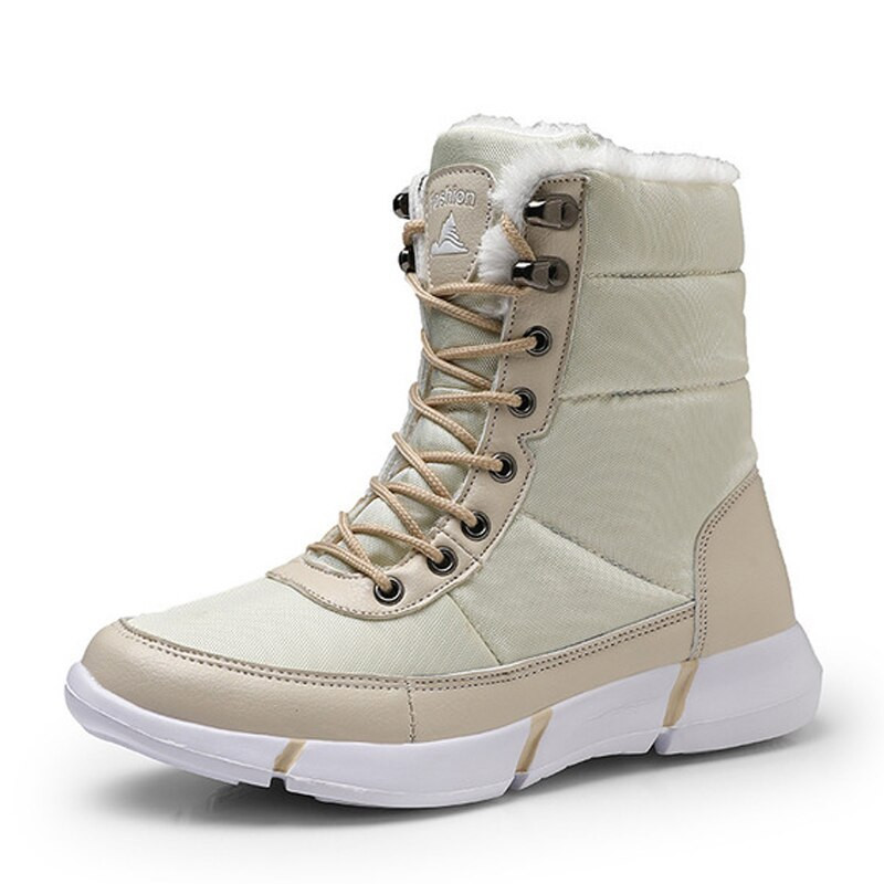 Moteriški batai Neslystantys vandeniui atsparūs žieminiai batai ant kulkšnies Sniego batai moteriški storo kailio platforma žieminiai batai aukšti batai Botas Mujer