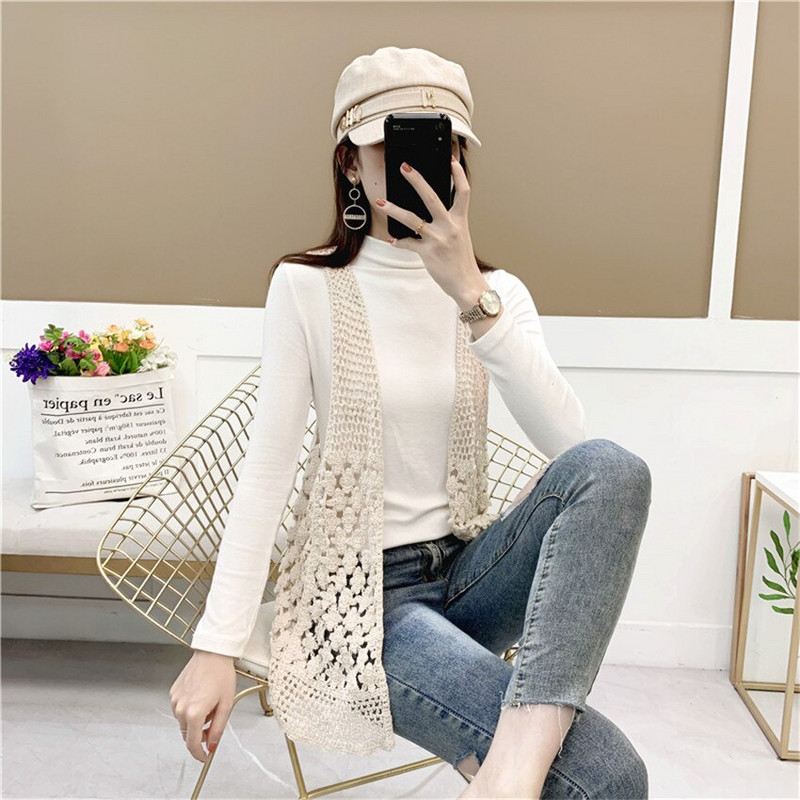 Proljeće ljeto Izdubljeni heklani prsluk bez rukava Ženska modna boemska gornja odjeća otvorenog uboda Chalecos Para Mujer