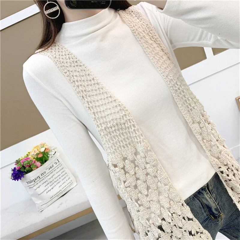 Proljeće ljeto Izdubljeni heklani prsluk bez rukava Ženska modna boemska gornja odjeća otvorenog uboda Chalecos Para Mujer